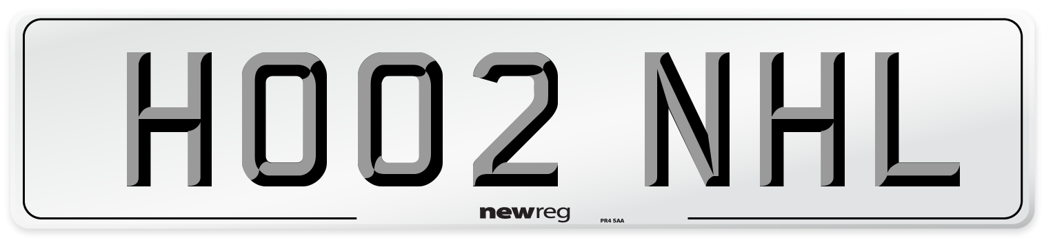 HO02 NHL Number Plate from New Reg